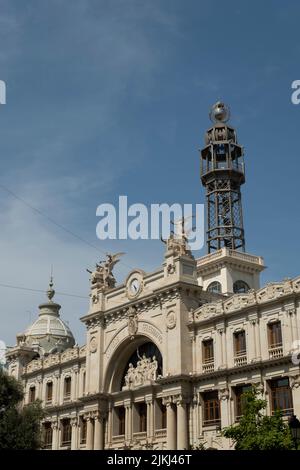 Das Postgebäude (Correos), auch bekannt als Post- und Telegrafenpalast von Valencia. Erbaut zwischen 1915 - 1922 (eingeweiht 1923), vom Architekten Miguel Áng Stockfoto