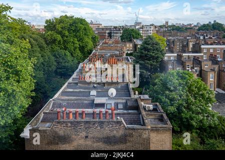 Straße in Kensington in London. Stockfoto
