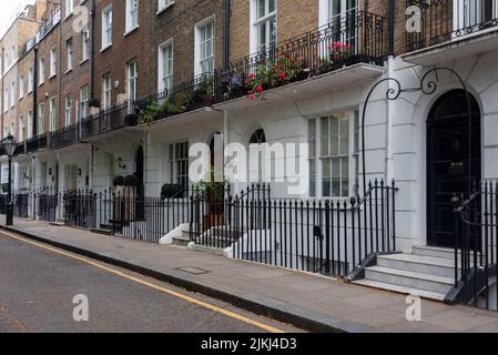 Street in Kensington, London, Vereinigtes Königreich Stockfoto