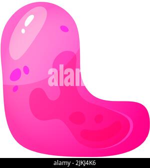 Gelee bunte Alphabete, Comic-Alphabet für Kinder. Jelly Bright Font. Kindliche Art für Veranstaltungen, Aktionen. Stock Vektor