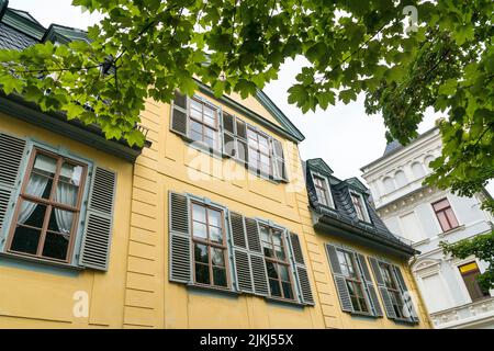 Weimar, Thüringen, Schiller Straße, Residenz von Friedrich Schiller, Museum Stockfoto