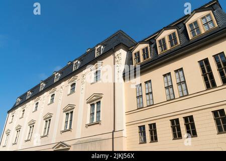 Weimar, Thüringen, Herzogin Anna Amalia Bibliothek, Fassade auf dem Platz der Demokratie Stockfoto