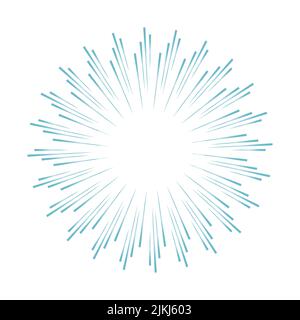 Sonnenstrahlen blau und weiß Vektor Hintergrund Stock Vektor