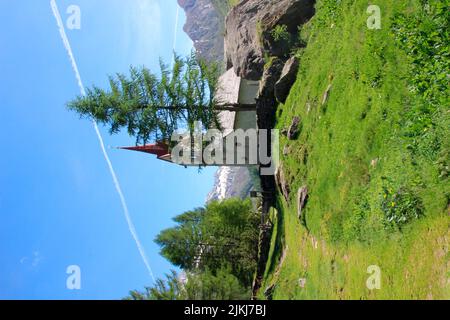 Prettau, Ahrntal, Provinz Bozen, Südtirol, Italien. Die Heilig-Geist-Kapelle bei Casern Stockfoto