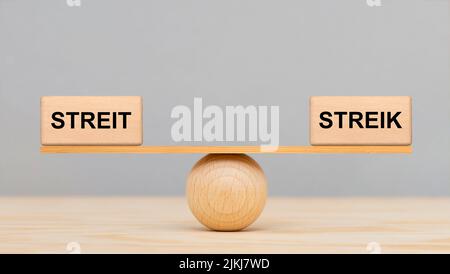 Arbeitskampf und Streik Stockfoto