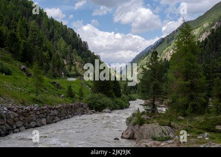 Rofenschlucht, hinteres Ötztal, Fernwanderweg E5, Vent, Tirol, Österreich Stockfoto