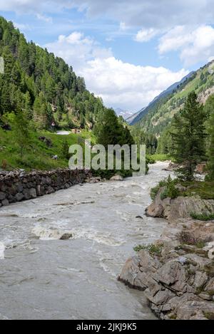 Rofenschlucht, hinteres Ötztal, Fernwanderweg E5, Vent, Tirol, Österreich Stockfoto