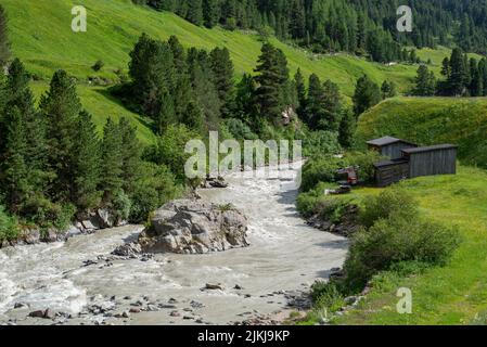 Venter Ache, Bergfluss, hinteres Ötztal, Vent, Tirol, Österreich Stockfoto