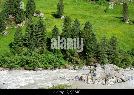 Venter Ache, Bergfluss, hinteres Ötztal, Vent, Tirol, Österreich Stockfoto