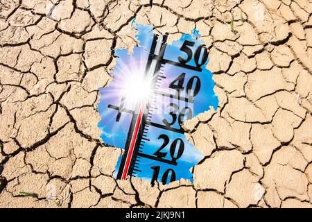 Wasserknappheit und Wärme in Deutschland Stockfoto