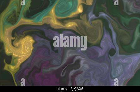 Ein abstraktes Gemälde moderner flüssiger Kunst mit Alkohol-Tintenmuster und Alkohol-Tintenfarben Stockfoto