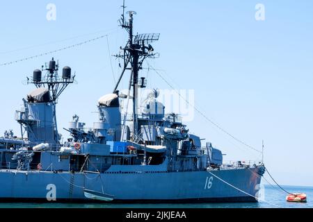 Zerstörer HNS Velos, griechische Marine, Thessaloniki, Mazedonien, Nordostgriechenland Stockfoto