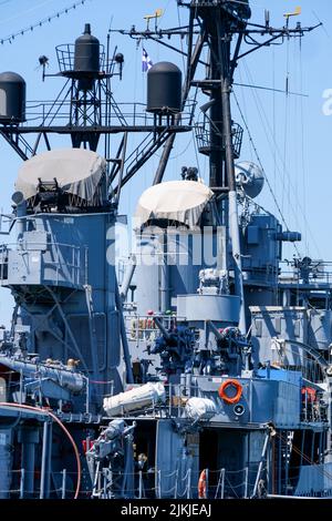 Zerstörer HNS Velos, griechische Marine, Thessaloniki, Mazedonien, Nordostgriechenland Stockfoto