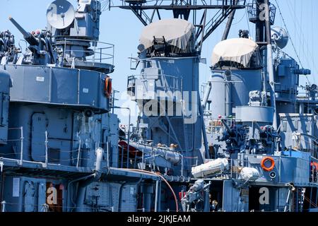 Zerstörer HNS Velos, griechische Marine, Thessaloniki, Mazedonien, Nordostgriechenland Stockfoto