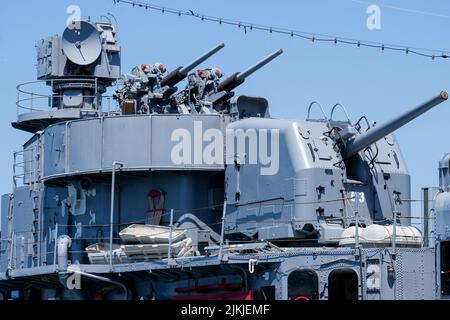 Zerstörer HNS Velos, griechische Marine, Thessaloniki, Mazedonien, Nordostgriechenland Stockfoto