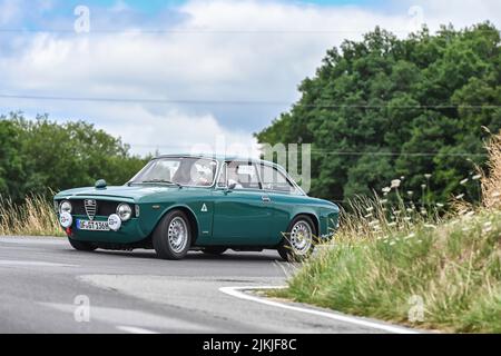 Bad König, Hessen, Deutschland, Alfa Romeo GT Junior, Baujahr 1970. Beim Oldtimer-Festival. Stockfoto