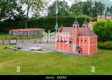 Der Mini-Europe Miniaturpark historischer europäischer Gebäude in Brüssel, Belgien, Europa Stockfoto