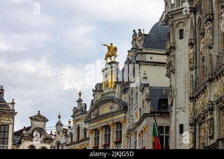 Der Grand Place mit seinen Zunfthallen historische Gebäude, Brüssel, Belgien, Europa Stockfoto