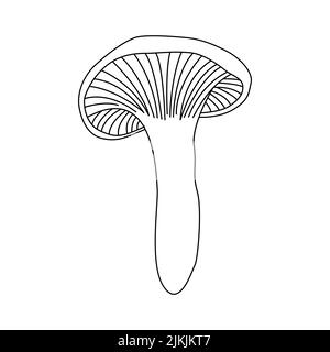 Symbol Pilz mit gefüllten Linienstil isoliert Zeichen Symbol Vektor Illustration Stock Vektor
