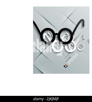 Gläser-Papier-moderne Vektor-design Stock Vektor
