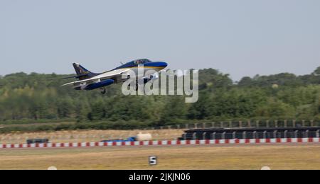 Hawker Hunter T72 XE688 von Hawker Hunter Aviation beim Royal International Air Tattoo 2022 Stockfoto