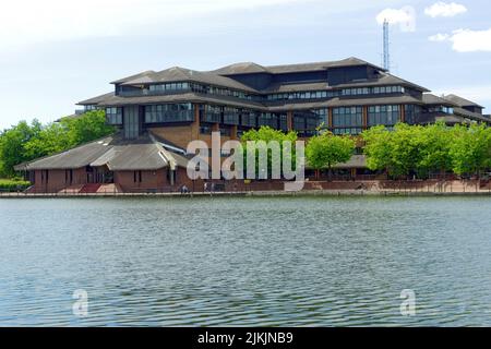 Cardiff County Council Hall, Atlantic Wharf, Cardiff, Südwales, UK. Stockfoto