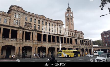 Der Hauptbahnhof von Sydney - der größte und verkehrsreichste Bahnhof in New South Wales, der fast alle Linien der Sydney-Züge bedient. Stockfoto