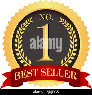 Nr. 1 Medaille Symbol Illustration | Bestseller Stock Vektor