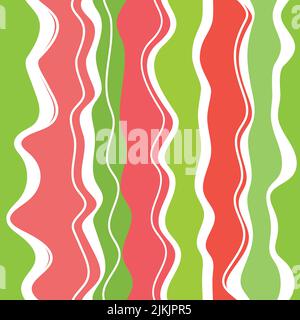 Abstrakter Hintergrund mit bunten geometrischen Formen. Nahtloses Regenbogenmuster. Gradientenwellen, Linien, dynamische Formen. Design für Poster, Stoff Stock Vektor