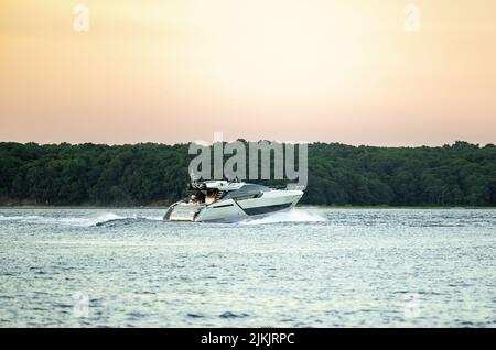 Riva Yacht in Smith's Cove Stockfoto