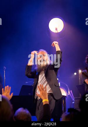 Die Sänger Nick Cave und Warren Ellis leben im Paramount Theater in Oakland Stockfoto