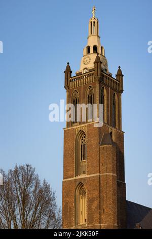 Vertikale Aufnahme der St. Christopher's Cathedral in Roermond, Limburg, Niederlande Stockfoto