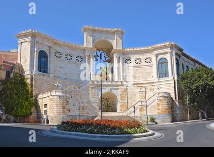 Die Bastione Saint Remy Wahrzeichen Struktur in der Stadt Cagliari, Sardinien, Italien Stockfoto
