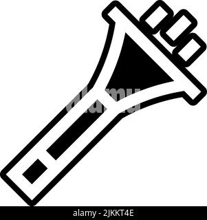 Vuvuzela Symbol schwarze Vektorgrafik. Stock Vektor
