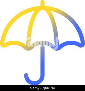 Symbol für lineare benutzeroberfläche mit perfektem Farbverlauf für Umbrella Pixel Stock Vektor