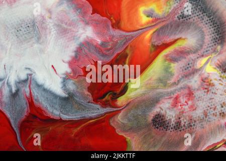 Ein abstraktes buntes Acrylgemälde, perfekt für Hintergrund oder Tapete Stockfoto
