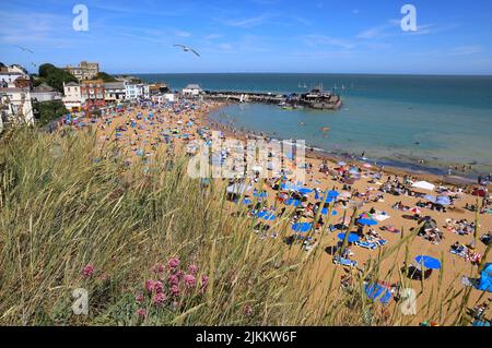 Schöner Viking Bay Strand in Broadstairs auf der Isle of Thanet, in Kent, Großbritannien Stockfoto