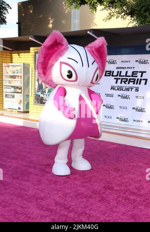 Los Angeles, USA. 02. August 2022. Momonga 08/01/2022 die Los Angeles Premiere von Bullet Train im Regency Village Theater und Regency Bruin Theater in Los Angeles, CA Foto von Izumi Hasegawa/HollywoodNewsWire.net Quelle: Hollywood News Wire Inc./Alamy Live News Stockfoto