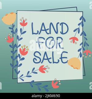 Konzeptionelle Darstellung Land for Sale. Business-Übersicht Immobilien viel verkaufen Entwickler Realtors Investment Blank Frame mit abstrakten dekoriert Stockfoto