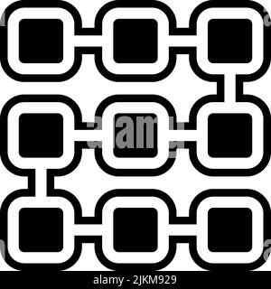 Konektionssymbol, schwarze Vektorgrafik. Stock Vektor