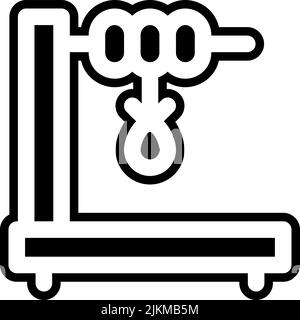 Galgen Symbol schwarze Vektorgrafik. Stock Vektor