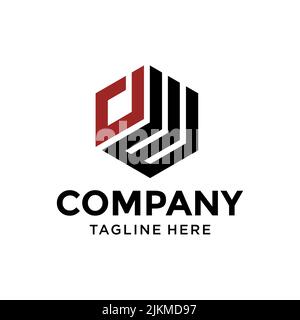 Buchstaben Initialen dw Logo Design Konzept Stock Vektor