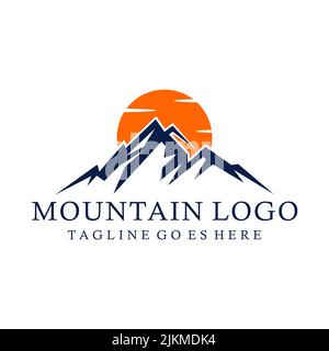 Inspiration für das Design des Mountain Logos. Modernes Design mit Berglogo für jedes Unternehmen Stock Vektor