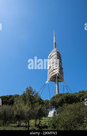 Collserola Kommunikationsturm in der Stadt Barcelona Katalonien Spanien Stockfoto