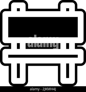Schwarze Vektorgrafik mit Tischsymbol. Stock Vektor