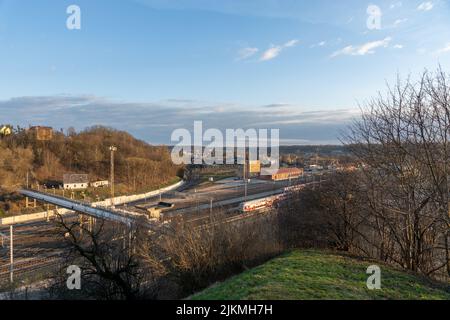 Ein Blick auf die Landschaft bei Tag nach Kaunas, Litauen Stockfoto