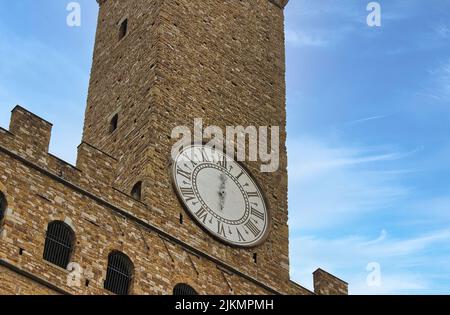 Der Alte Palast (Palazzo Vecchio oder Palazzo della Signoria), Florenz - Italien. Stockfoto
