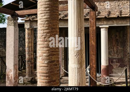 Pompeji, Kampanien, Italien, Neapel, das schöne Haus der Venus in der Muschel Stockfoto