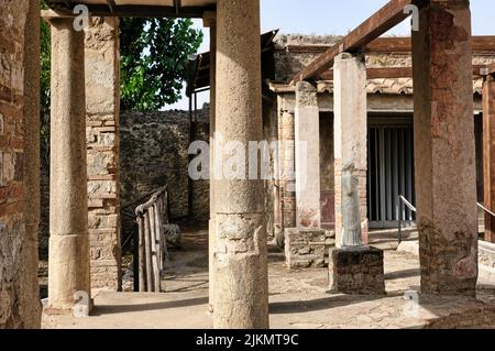 Pompeji, Kampanien, Italien, Neapel, das schöne Haus der Venus in der Muschel Stockfoto