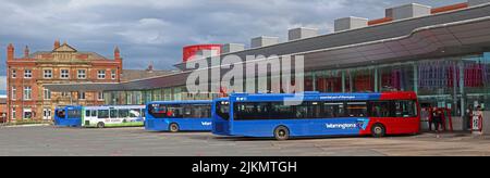 Warrington Interchange, Busbahnhof, Winwick Street, Warrington, England, WA1 Stockfoto